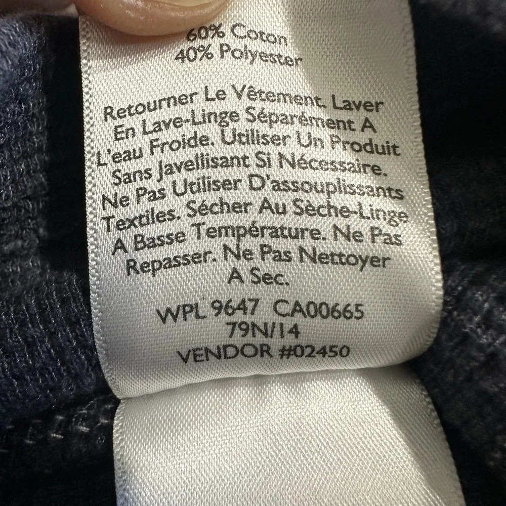 Eddie‎ Bauer Mens Navy Blue Waffle Knit Thermal Long Sleeve Crewneck M - Picture 5 of 13